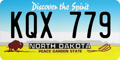 ND license plate KQX779