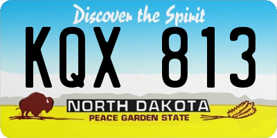 ND license plate KQX813
