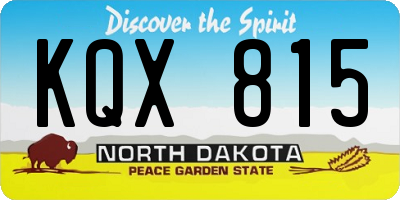 ND license plate KQX815