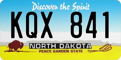 ND license plate KQX841