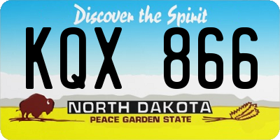 ND license plate KQX866