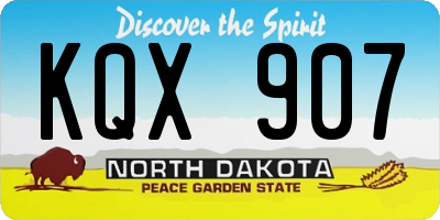 ND license plate KQX907