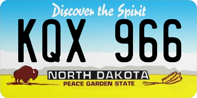 ND license plate KQX966