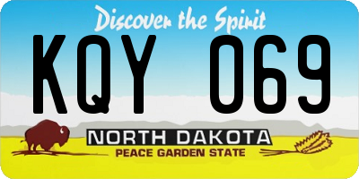 ND license plate KQY069