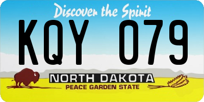 ND license plate KQY079