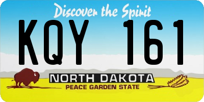 ND license plate KQY161