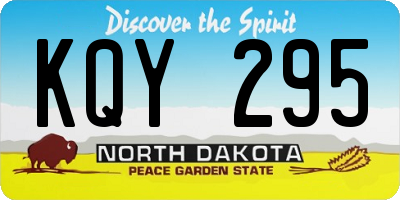 ND license plate KQY295