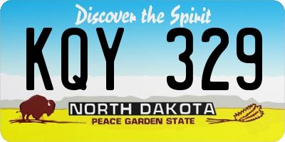 ND license plate KQY329