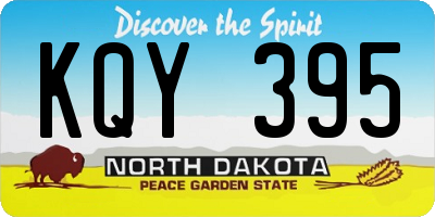 ND license plate KQY395