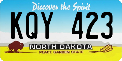 ND license plate KQY423