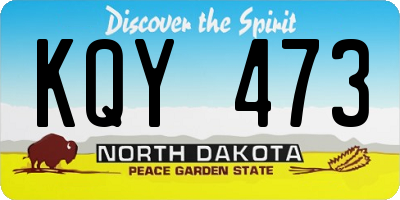 ND license plate KQY473