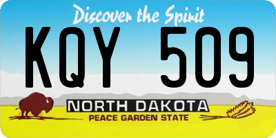 ND license plate KQY509
