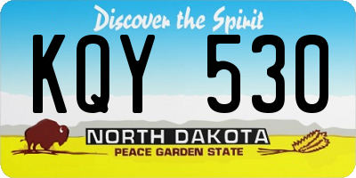 ND license plate KQY530