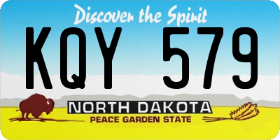 ND license plate KQY579