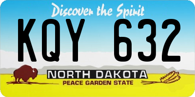 ND license plate KQY632