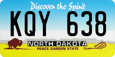 ND license plate KQY638