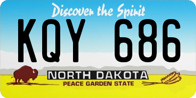 ND license plate KQY686