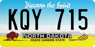 ND license plate KQY715