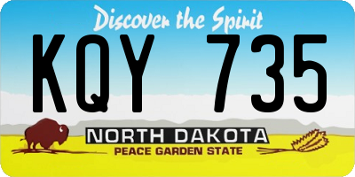 ND license plate KQY735