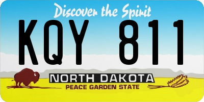 ND license plate KQY811