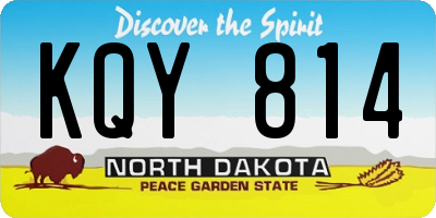 ND license plate KQY814