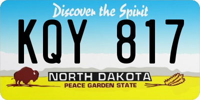 ND license plate KQY817