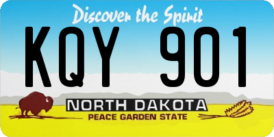 ND license plate KQY901