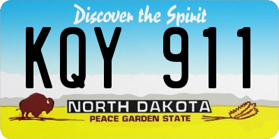 ND license plate KQY911