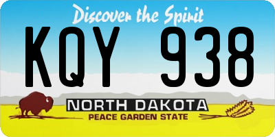 ND license plate KQY938