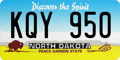 ND license plate KQY950
