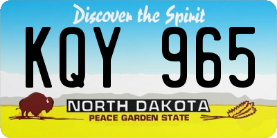 ND license plate KQY965