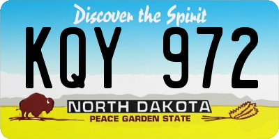 ND license plate KQY972