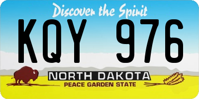 ND license plate KQY976