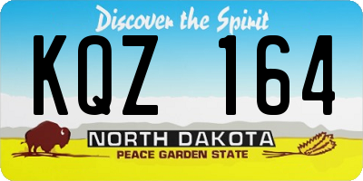 ND license plate KQZ164