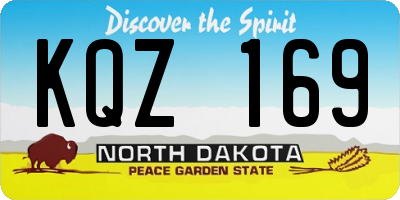 ND license plate KQZ169