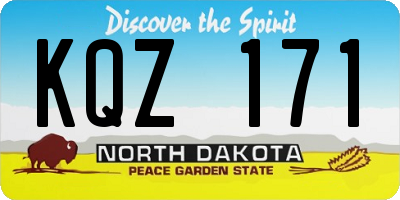 ND license plate KQZ171