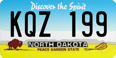 ND license plate KQZ199