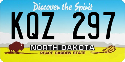 ND license plate KQZ297