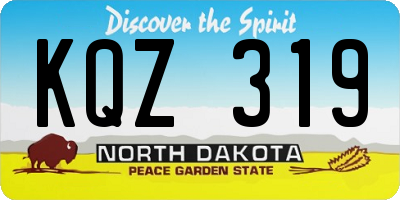 ND license plate KQZ319