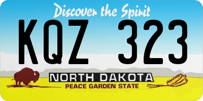 ND license plate KQZ323