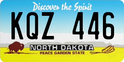 ND license plate KQZ446