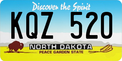 ND license plate KQZ520