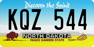 ND license plate KQZ544