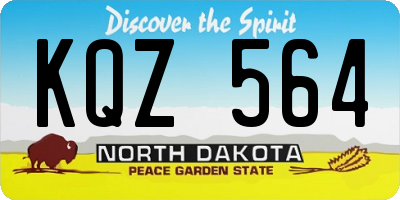 ND license plate KQZ564