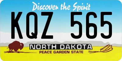 ND license plate KQZ565