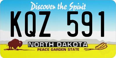 ND license plate KQZ591