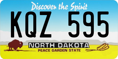ND license plate KQZ595