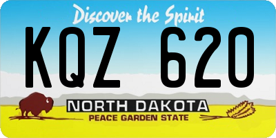 ND license plate KQZ620