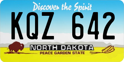 ND license plate KQZ642