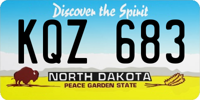 ND license plate KQZ683
